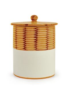Celebration Italian canister handmade by Fima in Deruta