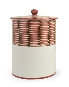 Celebration Italian canister handmade by Fima in Deruta