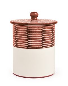 Celebration Italian canister handmade by Fima in Deruta