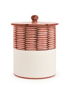 Celebration Italian canister handmade by Fima in Deruta
