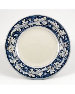 Italian bread & butter plate from the Rinascimento Blu e Bianco collection handmade by Ceramiche Rampini in Gubbio, Italy