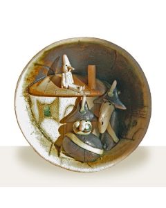 An Animated Bowl - Pinocchio, a ceramic piece created by Maestro Riccardo Biavati in Ferrara, Italy