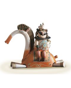 A Horse and His Warrior, a ceramic piece created by Maestro Riccardo Biavati in Ferrara, Italy