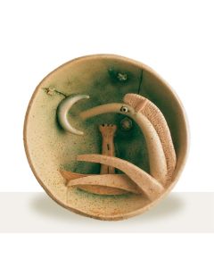 An Animated Bowl - The Horse, a ceramic piece created by Maestro Riccardo Biavati in Ferrara, Italy