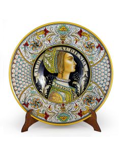 Italian wall plate Raffaellesco handmade by Alvaro Binaglia in Deruta Italy - main image