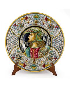 Italian wall plate Raffaellesco handmade by Alvaro Binaglia in Deruta Italy - main image