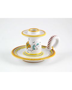 Italian favor small candle holder handmade by Fima in Deruta