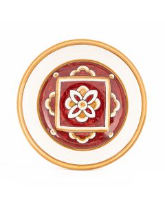 Barocco Rosso Italian cereal bowl handmade by Fima in Deruta