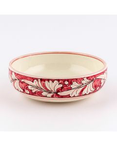 Italian pasta & soup bowl from the Rinascimento Rosa e Bianco collection handmade by Ceramiche Rampini in Gubbio, Italy