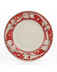 Italian salad & dessert plate from the Rinascimento Rosa e Bianco collection handmade by Ceramiche Rampini in Gubbio, Italy