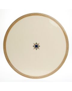 Italian cake & cheese platter from the Occhio di Gatto collection, handmade by Francesco Fasano in Grottaglie, Italy