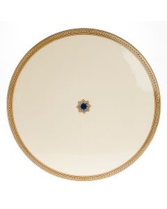 Italian cake & cheese platter from the Zaffiro collection, handmade by Francesco Fasano in Grottaglie, Italy