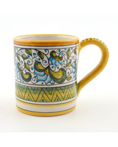 Cecilia Azzurro Italian mug handmade by Ceramiche Andrilia in Deruta