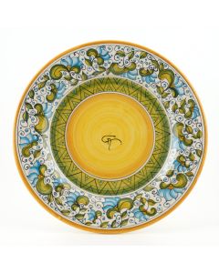 Cecilia Azzurro Italian dinner plate handmade by Ceramiche Andrilia in Deruta