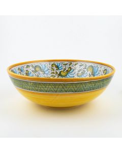 Cecilia Azzurro Italian serving bowl handmade by Ceramiche Andrilia in Deruta - main picture - main image