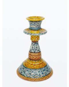 Italian ceramic candle holder Synkeran from the Synkeran Collection handmade by Ghenos in Sicily