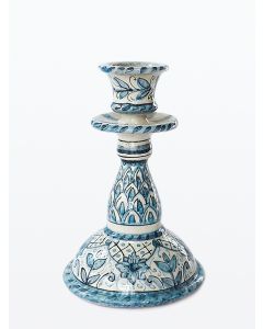 Italian ceramic candle holder Azul handmade by Ghenos in Sicily