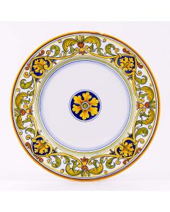Deruta dinner plate from the Cinquecento collection, handmade by Antica Deruta - Italy