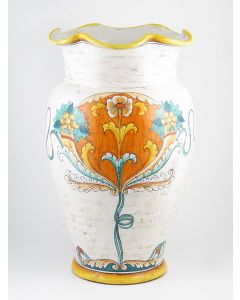 Deruta umbrella stand from the Cornucopia collection, handmade by Antica Deruta - Italy