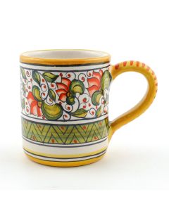 Cecilia Rosso Italian mug handmade by Ceramiche Andrilia in Deruta