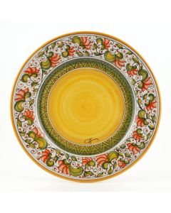 Cecilia Rosso Italian dinner plate handmade by Ceramiche Andrilia in Deruta