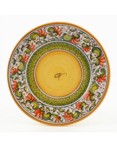 Cecilia Rosso Italian salad & dessert plate handmade by Ceramiche Andrilia in Deruta
