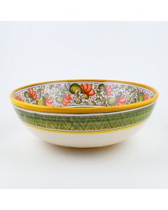 Cecilia Rosso Italian serving bowl handmade by Ceramiche Andrilia in Deruta - main image