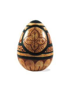 Italian ceramic egg sgraffito handmade in Mantua using the traditional sgraffito method