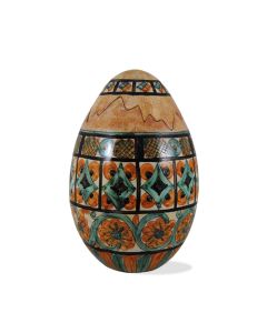 Italian ceramic egg 03 handmade in Mantua using the traditional sgraffito method