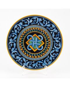 Italian geometric wall plate handmade by D&G Design - Deruta, Rapallo, Amalfi