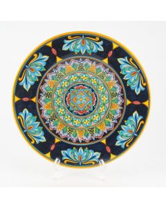 Italian geometric wall plate handmade by D&G Design - Deruta, Rapallo, Amalfi