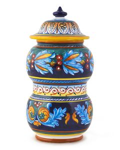 Italian apothecary jar handmade by Eugenio Ricciarelli - Deruta, Rapallo, Amalfi