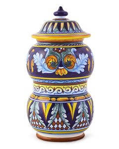 Italian apothecary jar handmade by Eugenio Ricciarelli - Deruta, Rapallo, Amalfi