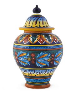 Italian jar potiche handmade by Eugenio Ricciarelli - Deruta, Rapallo, Amalfi