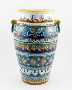 Italian umbrella stand handmade by Eugenio Ricciarelli - Deruta, Rapallo, Amalfi