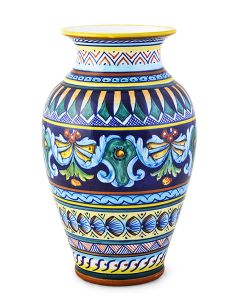 Italian vase handmade by Eugenio Ricciarelli - Deruta, Rapallo, Amalfi