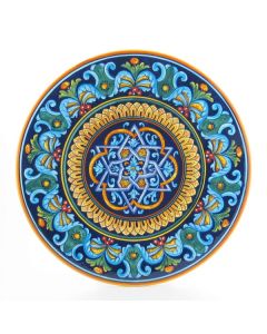 Italian geometric wall plate handmade by Eugenio Ricciarelli - Deruta, Rapallo, Amalfi