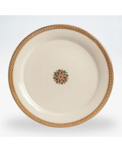 Italian dinner plate from the Rubino collection, handmade by Francesco Fasano in Grottaglie, Italy