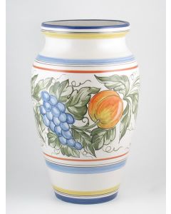 Deruta umbrella stand from the Frutta Antica collection, handmade by Antica Deruta - Italy