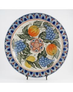 Deruta wall plate from the Frutta Antica collection, handmade by Antica Deruta - Italy