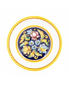 Fiori Italian cereal bowl handmade by Fima in Deruta