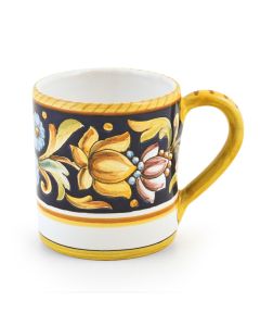 Fiori Italian mug handmade by Fima in Deruta