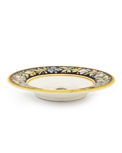 Fiori Italian pasta & soup plate handmade by Fima in Deruta
