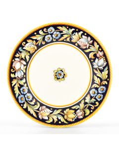 Fiori Italian salad & dessert plate handmade by Fima in Deruta