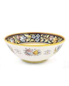 Fiori Italian serving bowl handmade by Fima in Deruta
