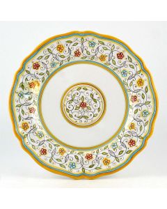 Floreale Italian charger plate handmade by Fima in Deruta
