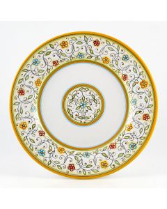 Floreale Italian dinner plate handmade by Fima in Deruta