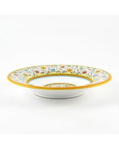 Floreale Italian pasta & soup plate handmade by Fima in Deruta
