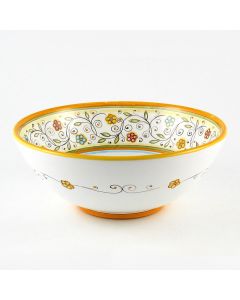 Floreale Italian serving bowl handmade by Fima in Deruta