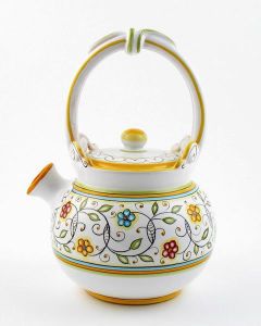Floreale Italian tea pot decanter handmade by Fima in Deruta